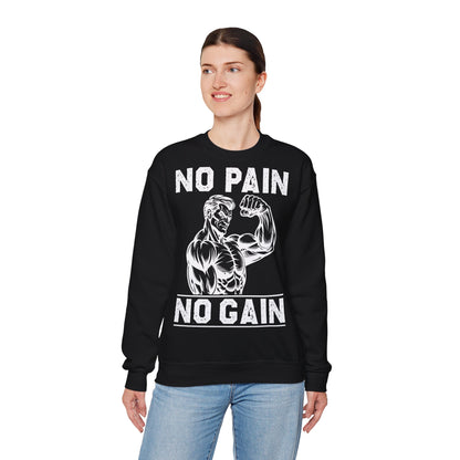 Unisex Heavy Blend™ Crewneck Sweatshirt - No Pain No Gain Graphic Sweatshirt for Fitness Enthusiasts