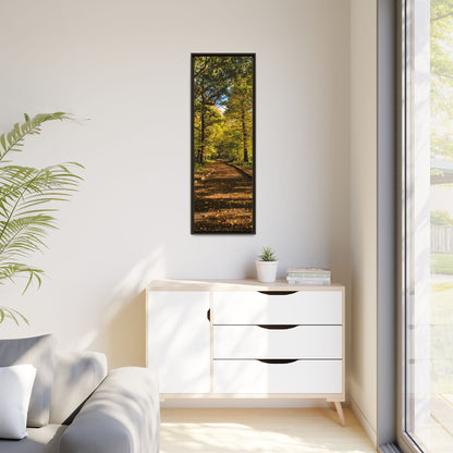Listowel Town Park Autumn Matte Canvas, Framed (Multi-color)