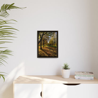 Listowel town Park Autumn Matte Canvas, Framed (Multi-color)