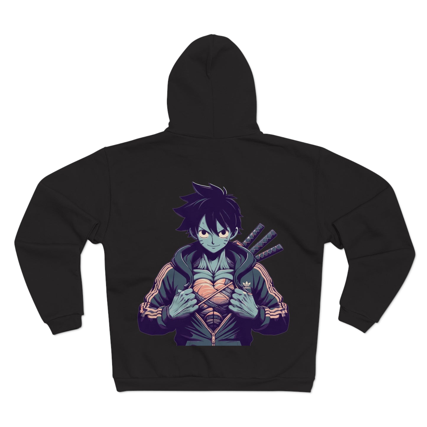 Warrior With Swords Unisex Hooded Zip Sweatshirt