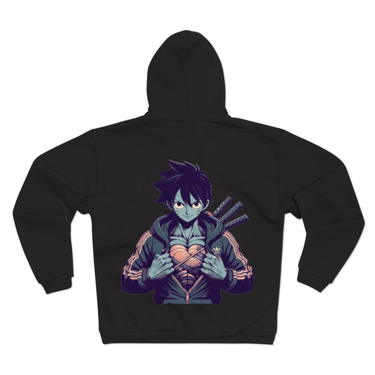 Warrior With Swords Unisex Hooded Zip Sweatshirt