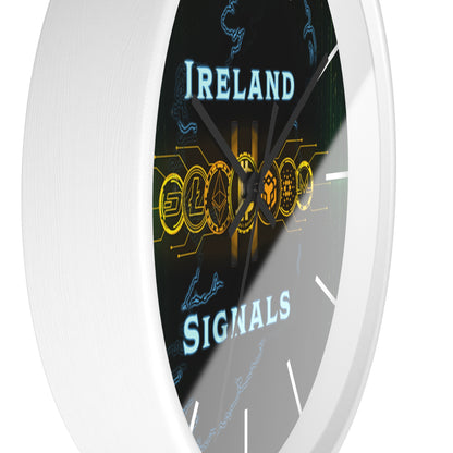 Ireland Signals Wall Clock — Celtic Tech Map Decorative Clock