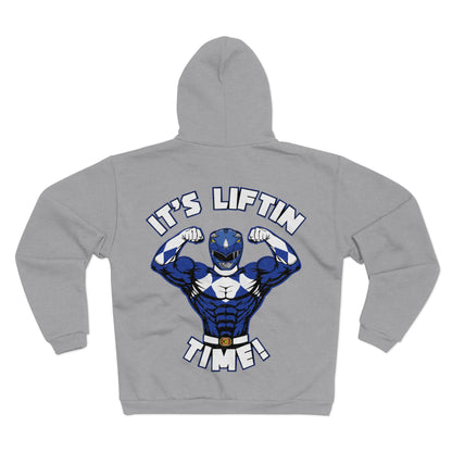It's Liftin' Time Unisex Hooded Zip Sweatshirt - Perfect for Fitness Enthusiasts