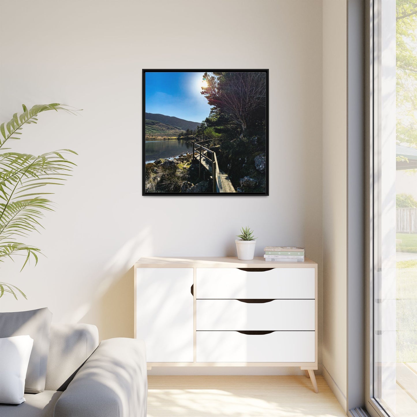 Glanteenassig Trail Matte Canvas, Framed (Multi-color)