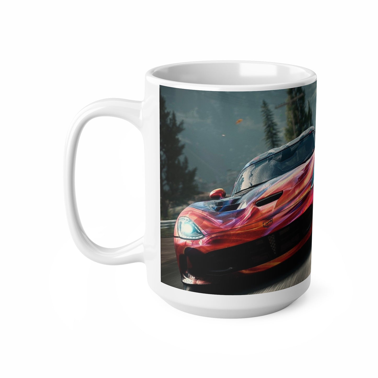 Racing-Themed Ceramic Coffee Cups - Perfect Gift for Car Enthusiasts