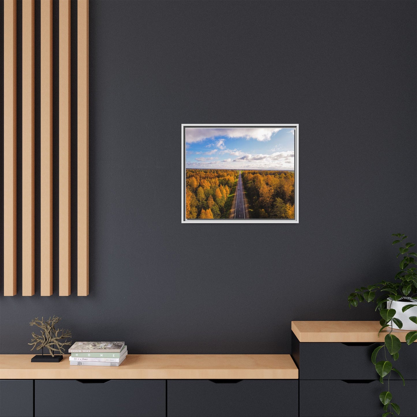 Somewhere In Lithuania Matte Canvas, Framed (Multi-color)