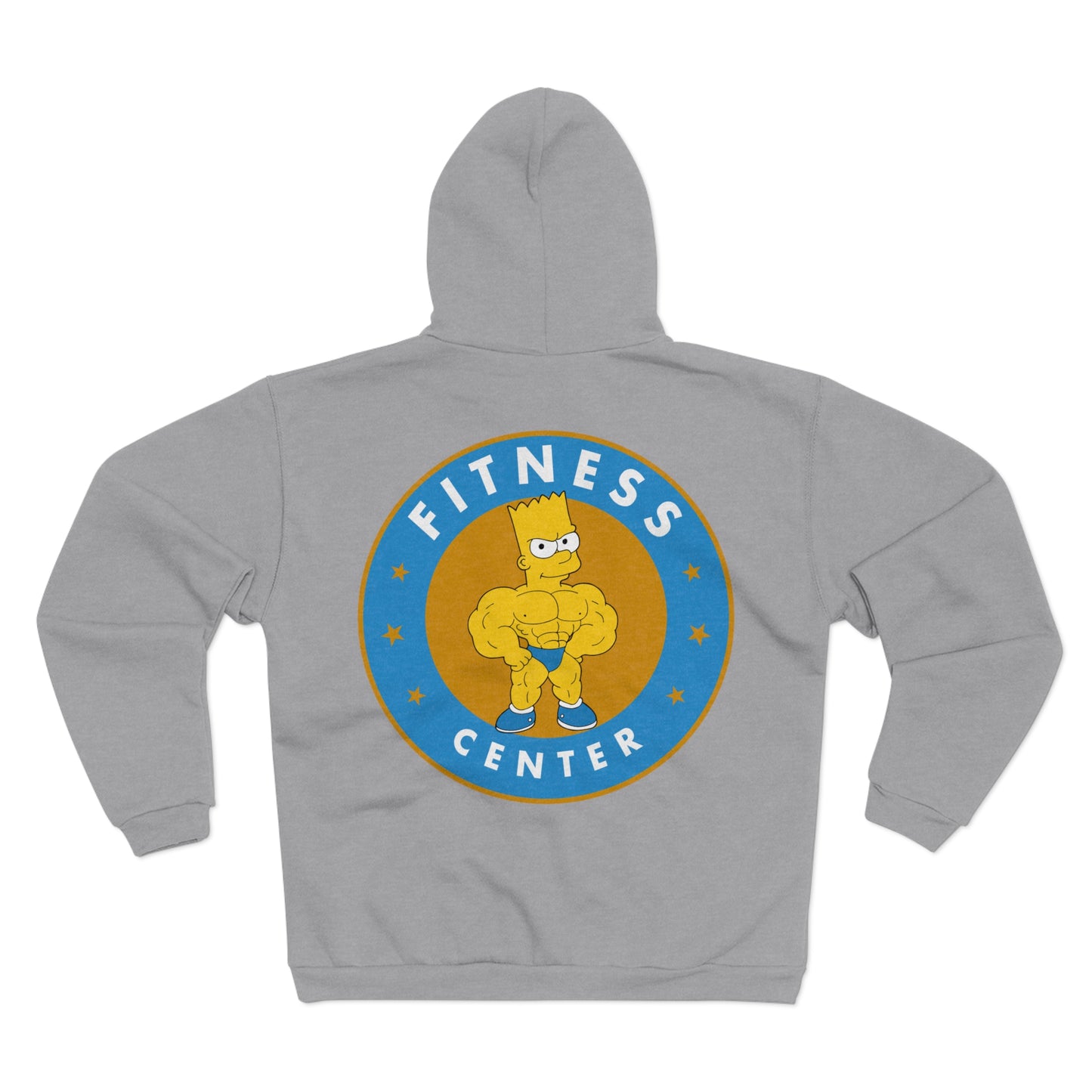 Fitness Center Bart Simpson Unisex Hooded Zip Sweatshirt