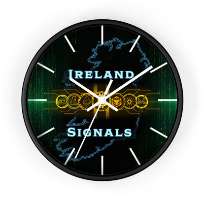 Ireland Signals Wall Clock — Celtic Tech Map Decorative Clock