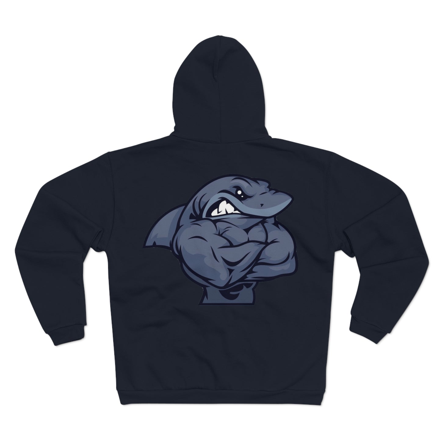 Muscle Shark Unisex Hooded Zip Sweatshirt - Perfect for Shark Lovers