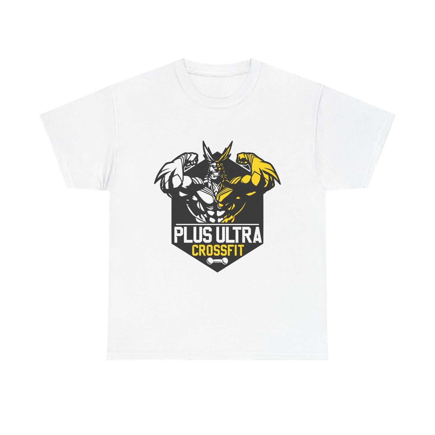 Plus Ultra CrossFit Unisex Heavy Cotton Tee - Fitness Motivational Shirt White