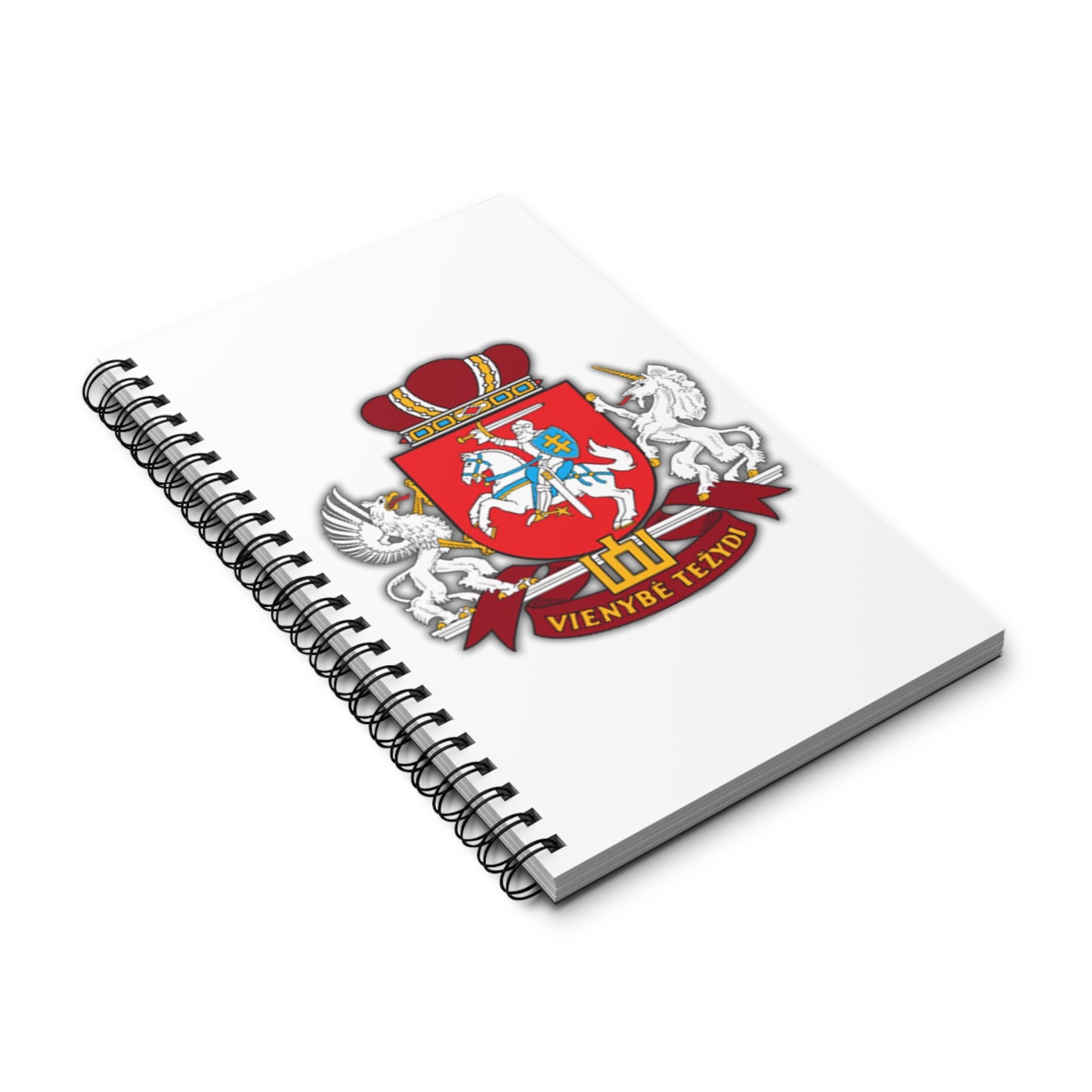 Custom Spiral Journal with Vieniebe Tezydi Crest - Perfect for Students and History Lovers