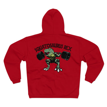 Squatosaurus Rex Unisex Hooded Zip Sweatshirt