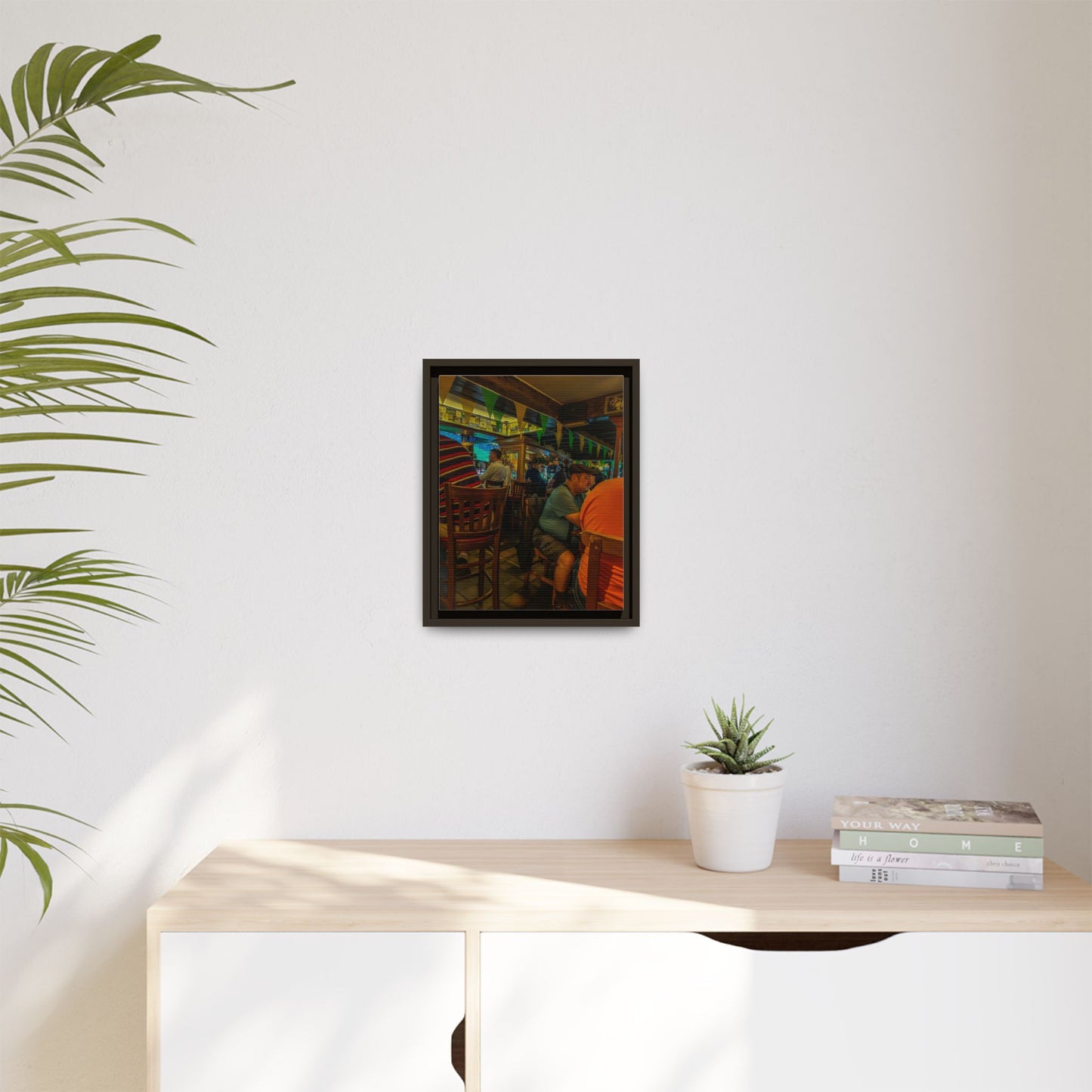 Irish Pub Matte Canvas, Framed (Multi-color)