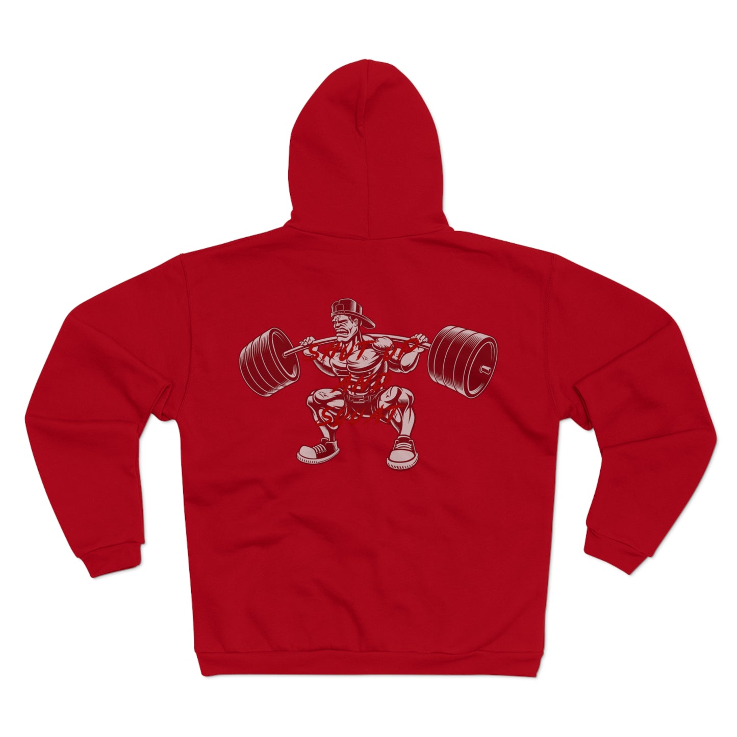Shut Up and Squat Fitness Unisex Hooded Zip Sweatshirt for Gym Enthusiasts