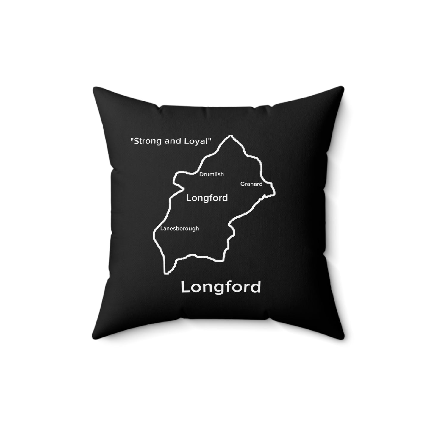 Longford Spun Polyester Square Pillow Black Edition 2 Sizes