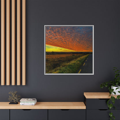Cloudy Sunset Matte Canvas, Framed (Multi-color)