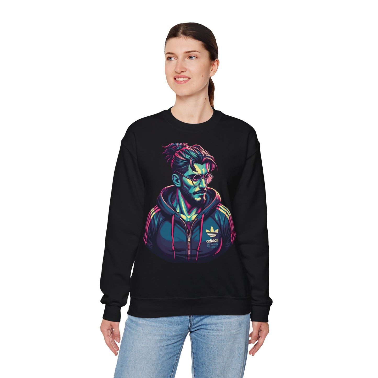 Retro Style Graphic Unisex Heavy Blend™ Crewneck Sweatshirt - Perfect for Casual Wear