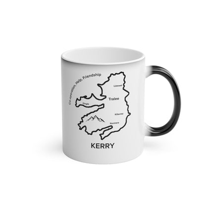 Kerry Magic Mug: Color - Changing Coffee Cup with Artistic Map Design