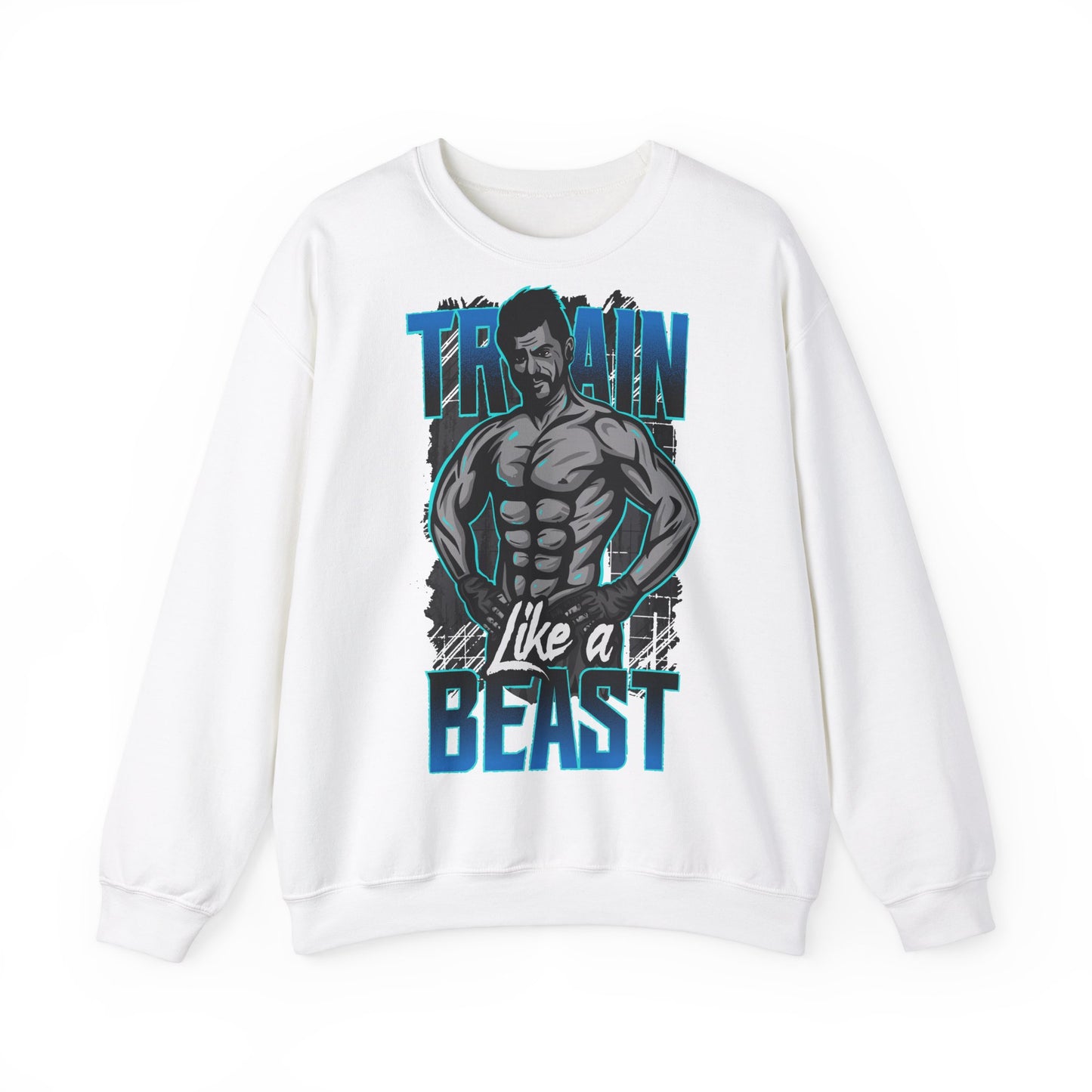 Train Like a Beast Unisex Heavy Blend™ Crewneck Sweatshirt - Fitness Motivation Apparel
