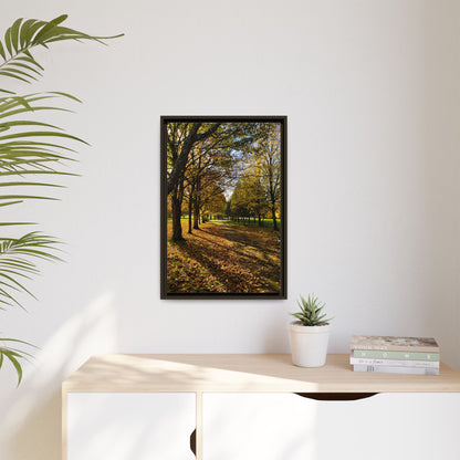 Listowel town Park Autumn Matte Canvas, Framed (Multi-color)
