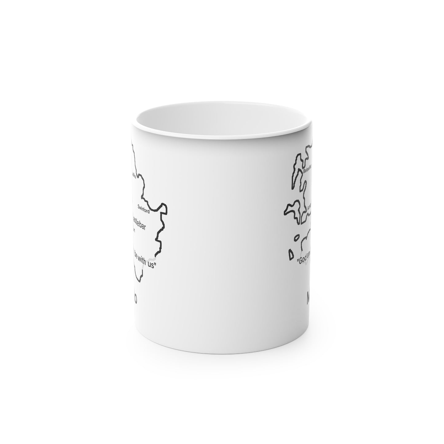 Mayo Magic Mug: Color - Changing Coffee Cup with Artistic Map Design