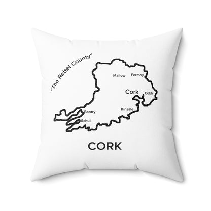 Cork Spun Polyester Square Pillow White Edition 4 Sizes