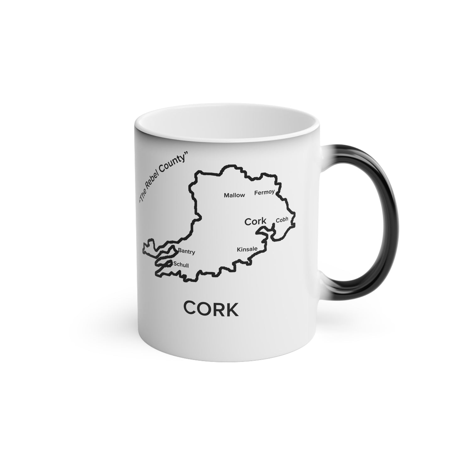 Cork Magic Mug: Color - Changing Coffee Cup with Artistic Map Design