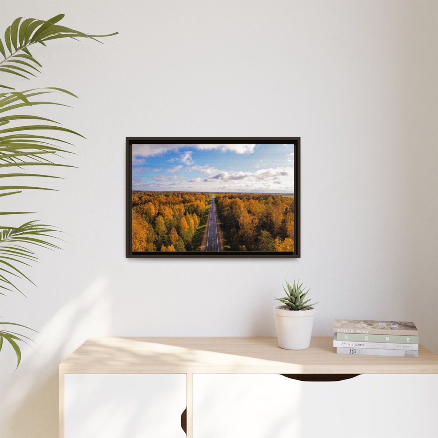 Somewhere In Lithuania Matte Canvas, Framed (Multi-color)