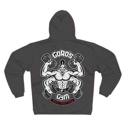 Muscle Gym Hoodie - Unisex Hooded Zip Sweatshirt for Fitness Enthusiasts