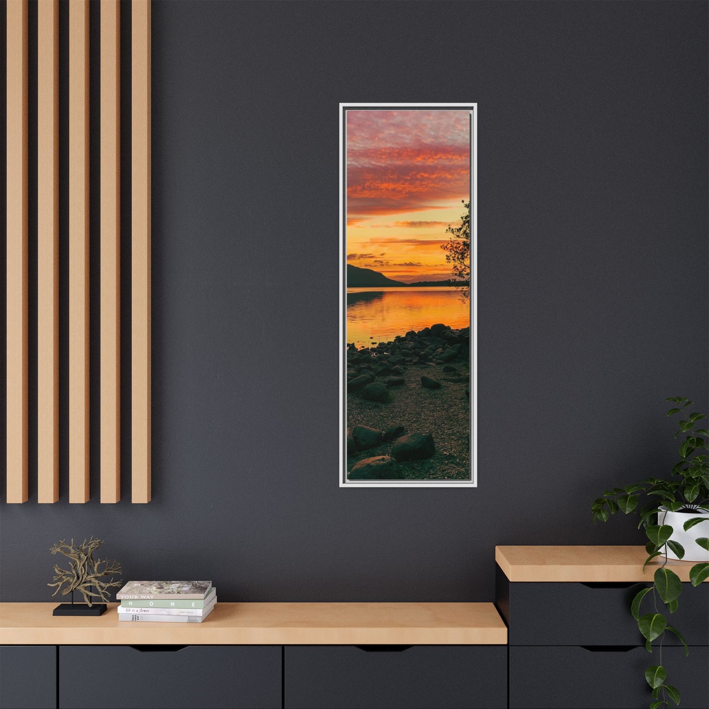 Sunset in Kerry Matte Canvas, Framed (Multi-color)