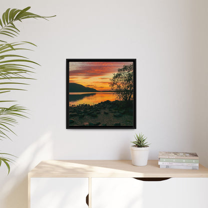 Sunset in Kerry Matte Canvas, Framed (Multi-color)