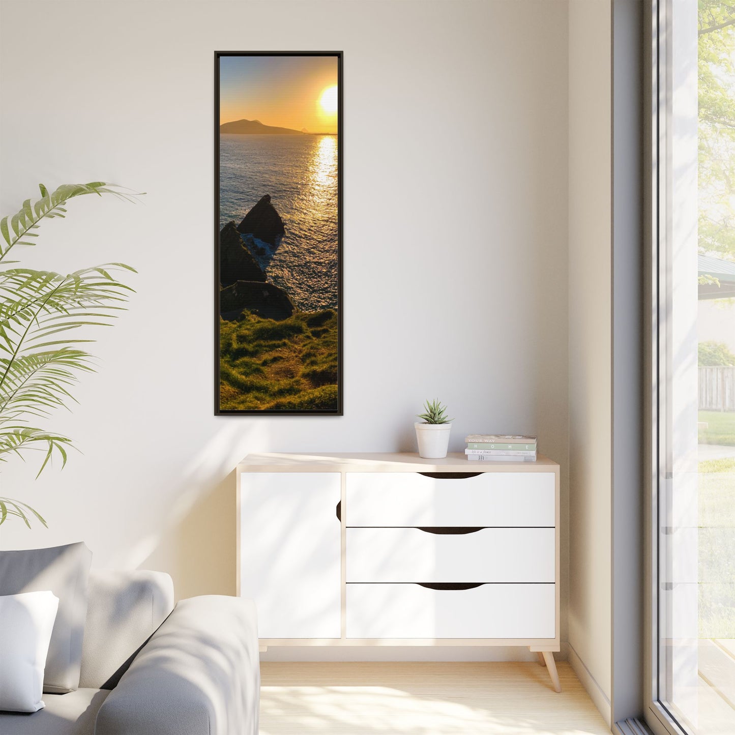 Dunquin Pier Matte Canvas, Framed (Multi-color)