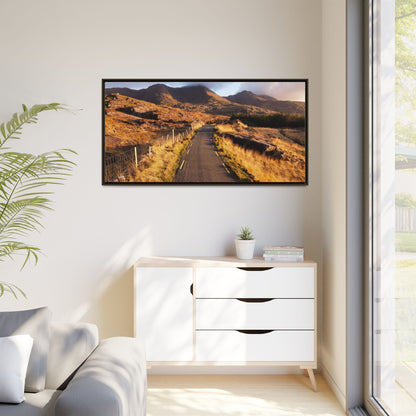 Sunset Road Matte Canvas, Framed (Multi-color)