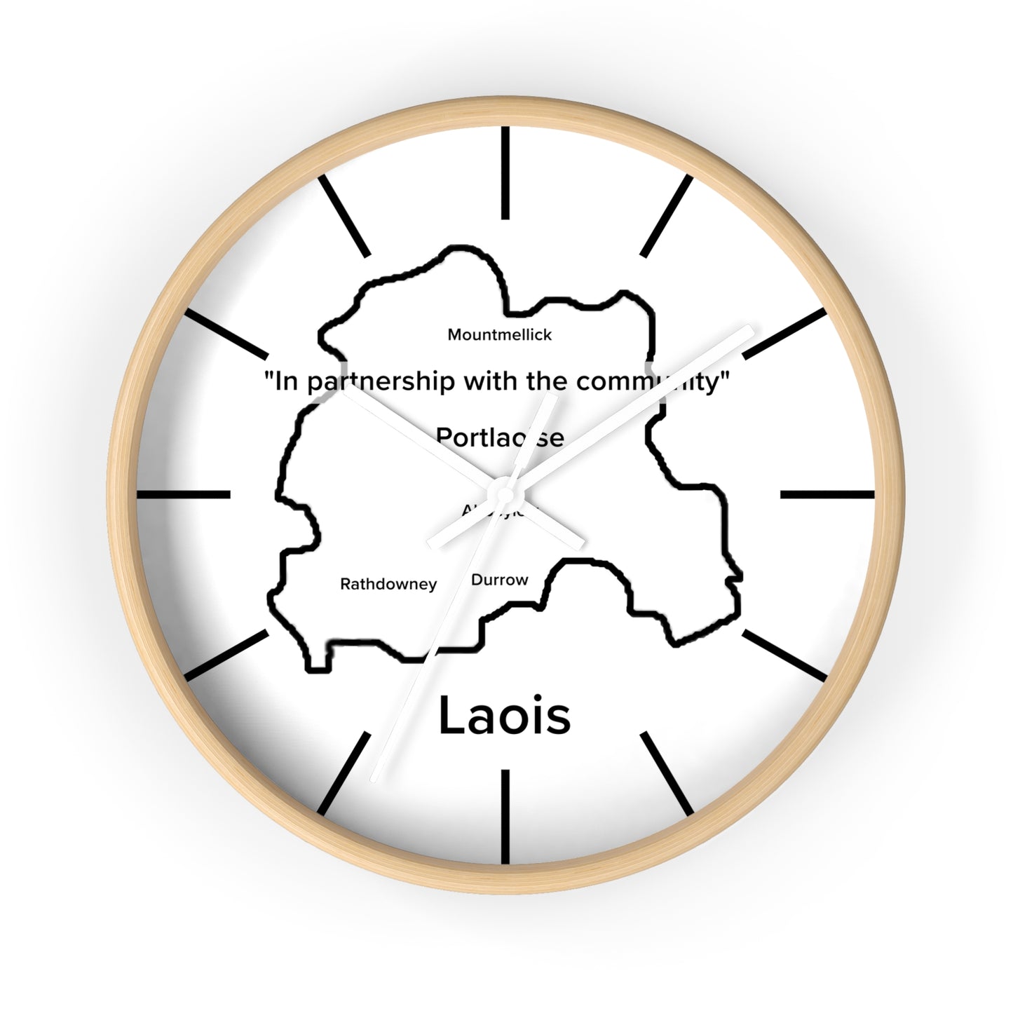 Laois County Map Wall Clock — Minimalist Irish County Clock