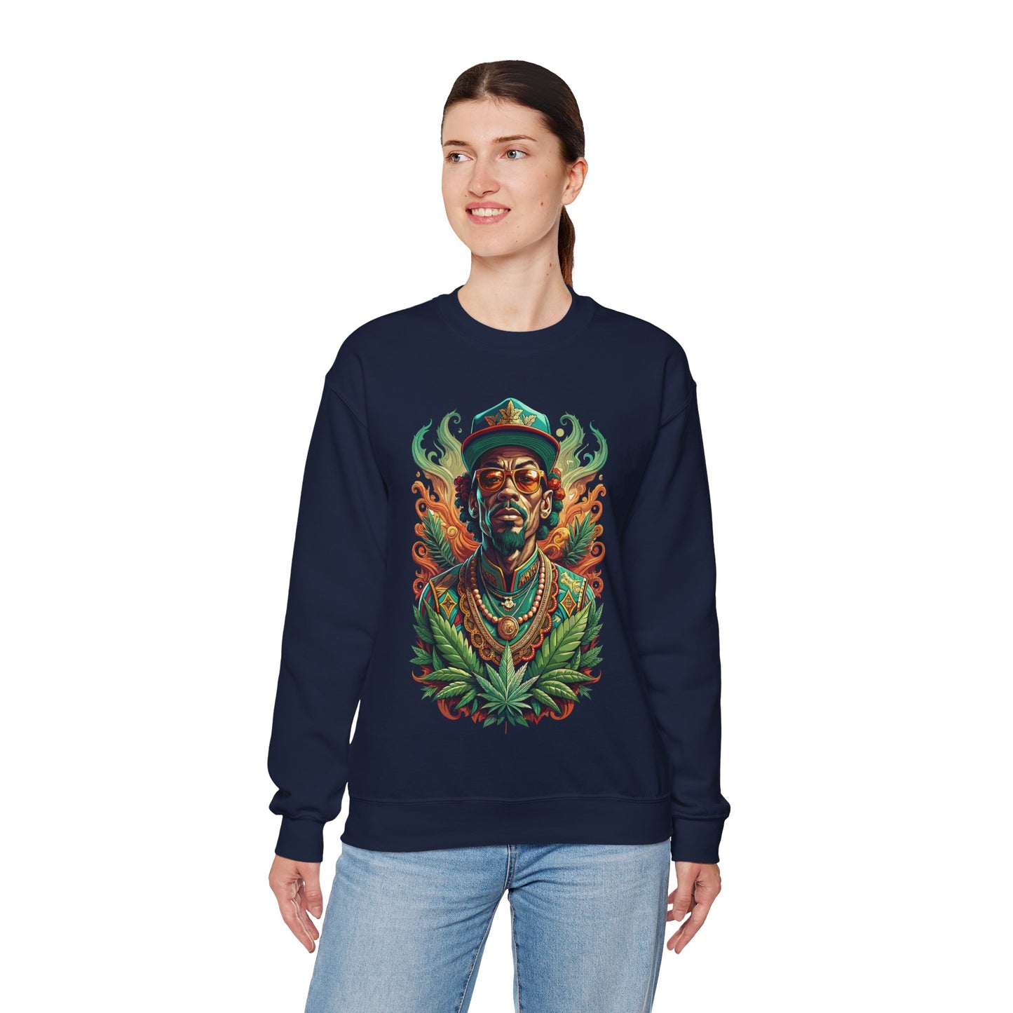 Reggae Lion — Rasta Portrait Graphic Sweatshirt