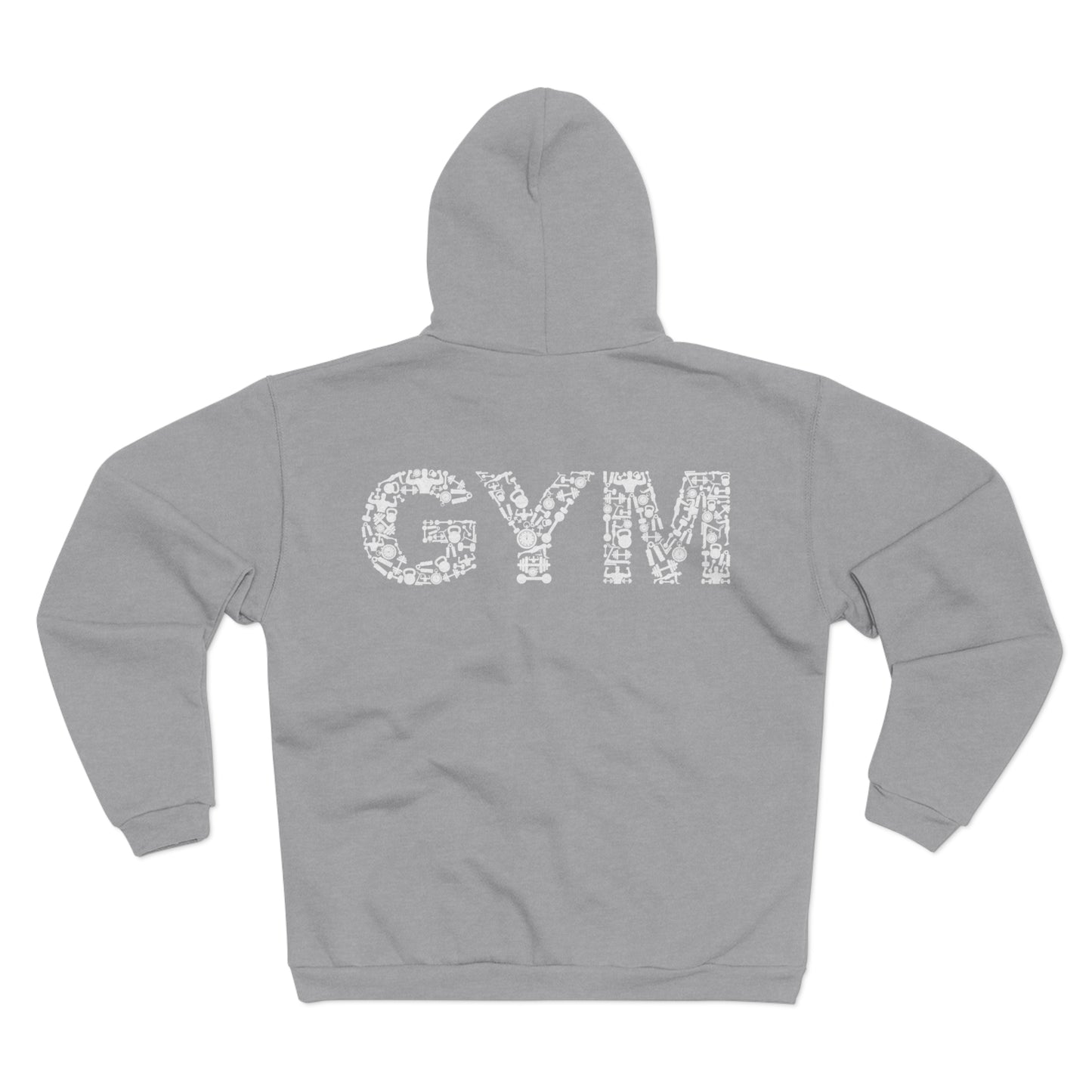 Unisex Zip Sweatshirt - 'GYM' Workout Hoodie for Fitness Lovers