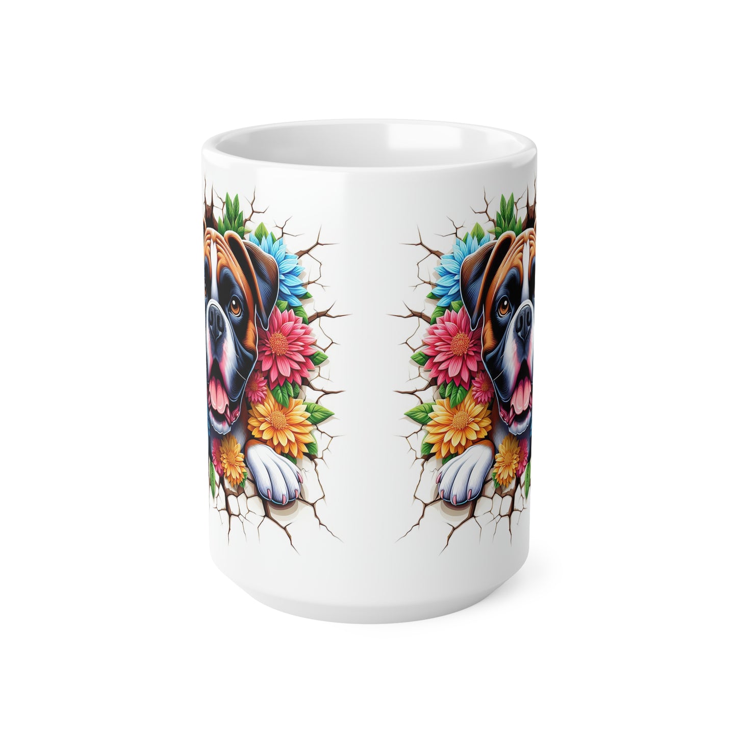 Colorful Boxer Dog Ceramic Coffee Mug - 11oz & 15oz