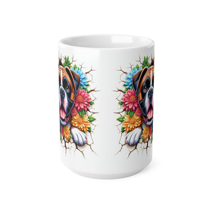 Colorful Boxer Dog Ceramic Coffee Mug - 11oz & 15oz