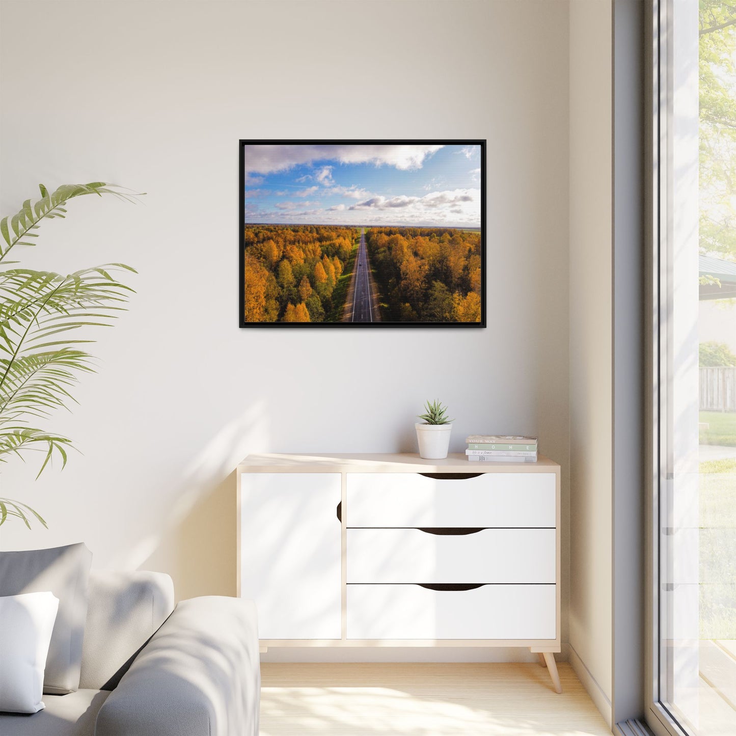 Somewhere In Lithuania Matte Canvas, Framed (Multi-color)