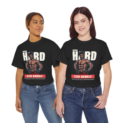 Work Hard Stay Humble Gym Tee — Motivational Bodybuilding Shirt