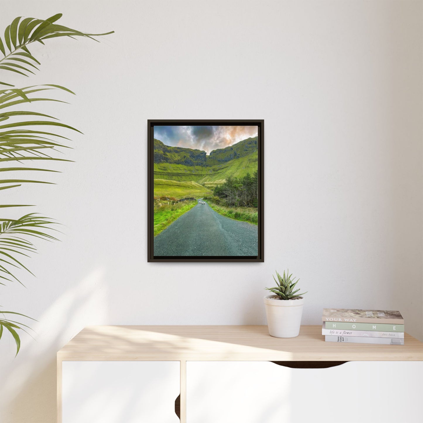 Gleniff Horseshoe Matte Canvas, Framed (Multi-color)