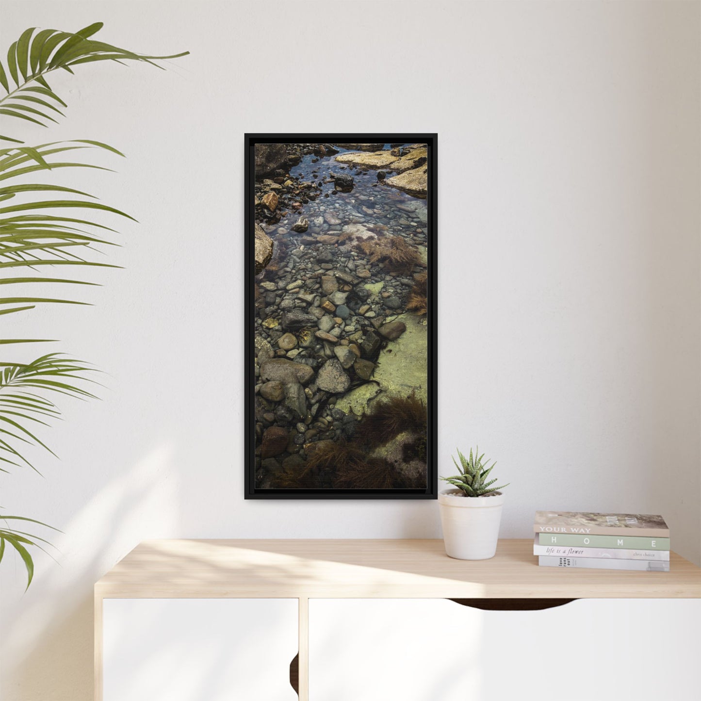Rocks Matte Canvas, Framed (Multi-color)