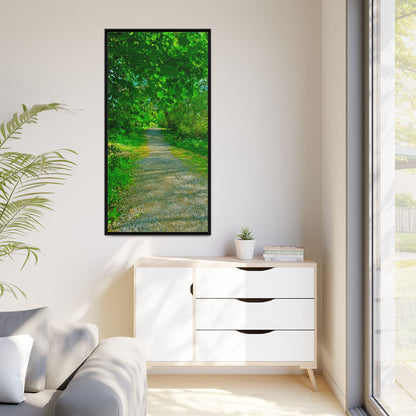 Listowel River Walk Matte Canvas, Framed (Multi-color)