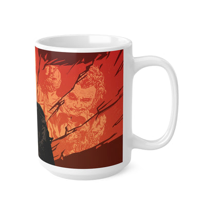 Heroic Ceramic Coffee Cups - 11oz & 15oz, Batman-Inspired Design for Coffee Lovers