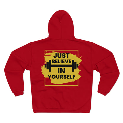 Motivational Zip Sweatshirt - Just Believe in Yourself