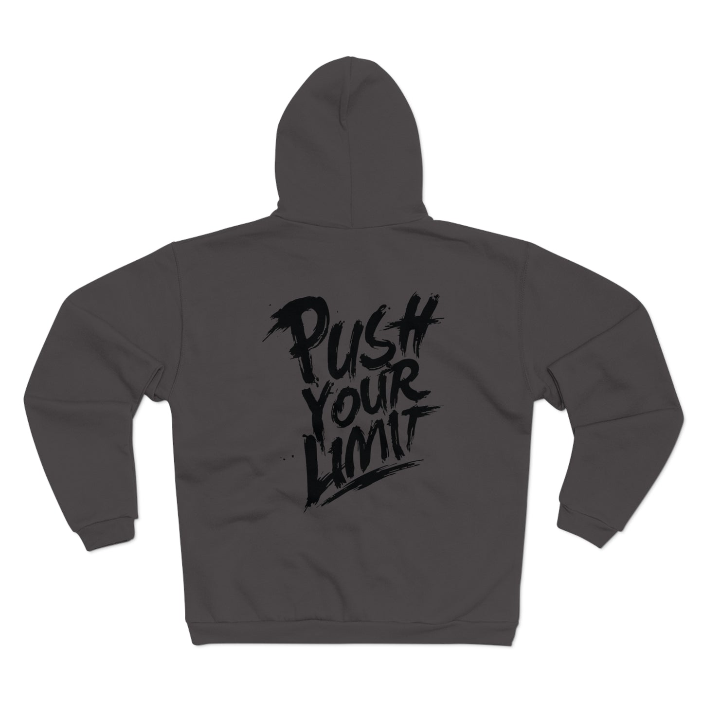 Motivational Unisex Hooded Zip Sweatshirt - 'Push Your Limit'