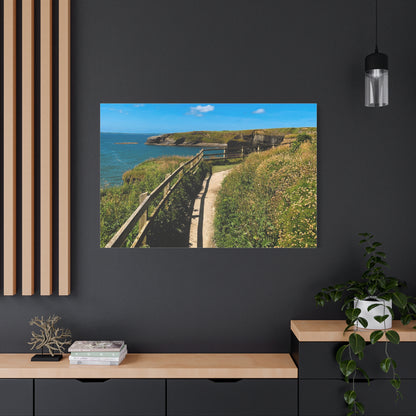 Sunny Walk In Ballybunion Matte Canvas, Stretched, 1.25"