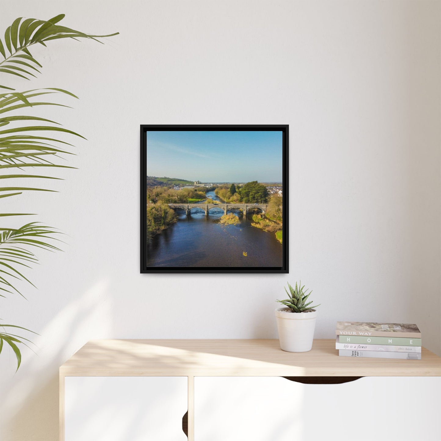 Listowel Bridge Matte Canvas, Framed (Multi-color)