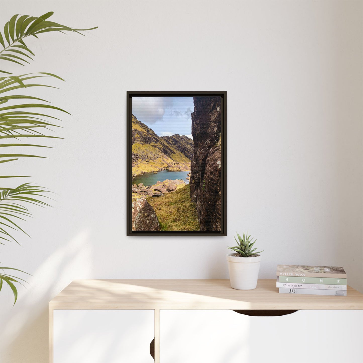 Mount Brandon Valley Matte Canvas, Framed (Multi-color)