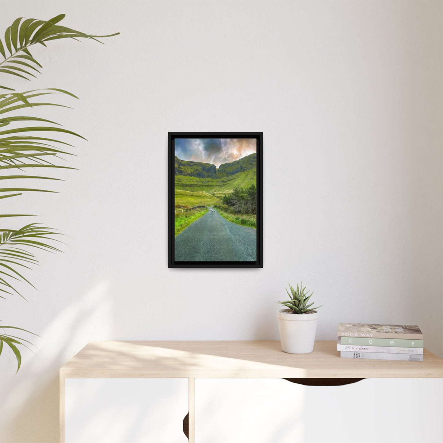 Gleniff Horseshoe Matte Canvas, Framed (Multi-color)